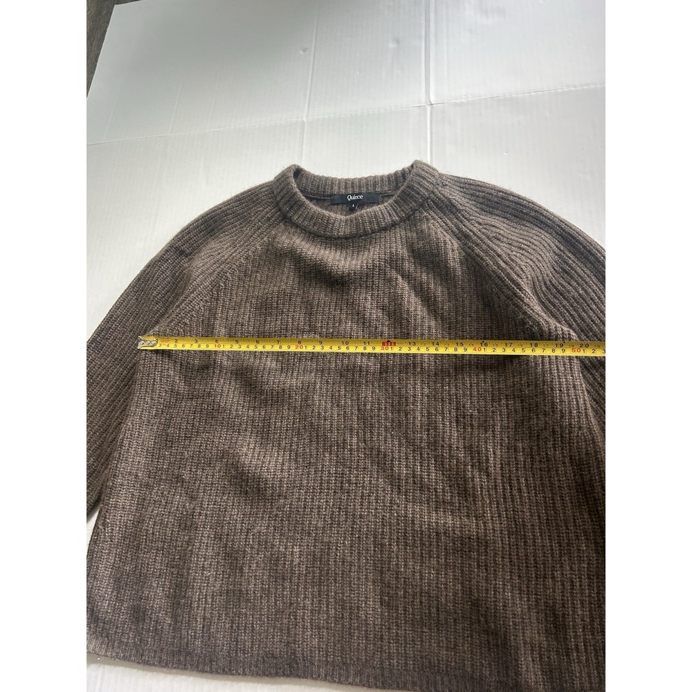 Quince Cashmere Fisherman Sweater Brown Quiet Luxury Soft Minimalist Chic - Picture 5 of 6